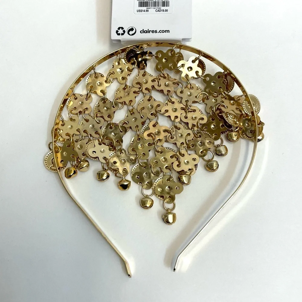 Claire’s Gold Tone Fortune Teller Belly Dancer Coin Headband